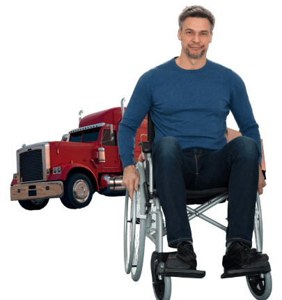 truck accident lawyer can help injured man on wheelchair in Perth WA to get the compensation he deserve for a truck accident claim